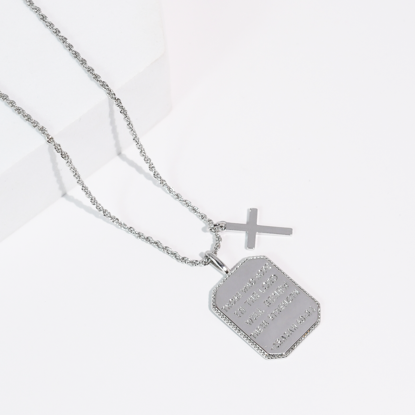 Isaiah 40:31 Silver Necklace