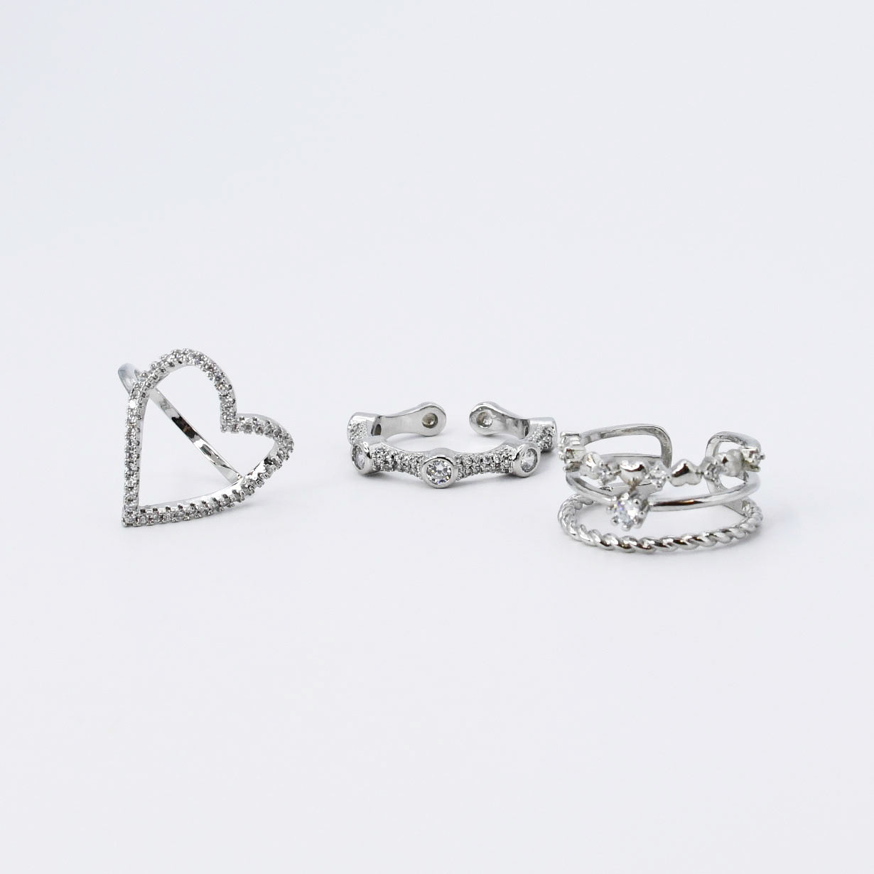 Love Silver Ring Set