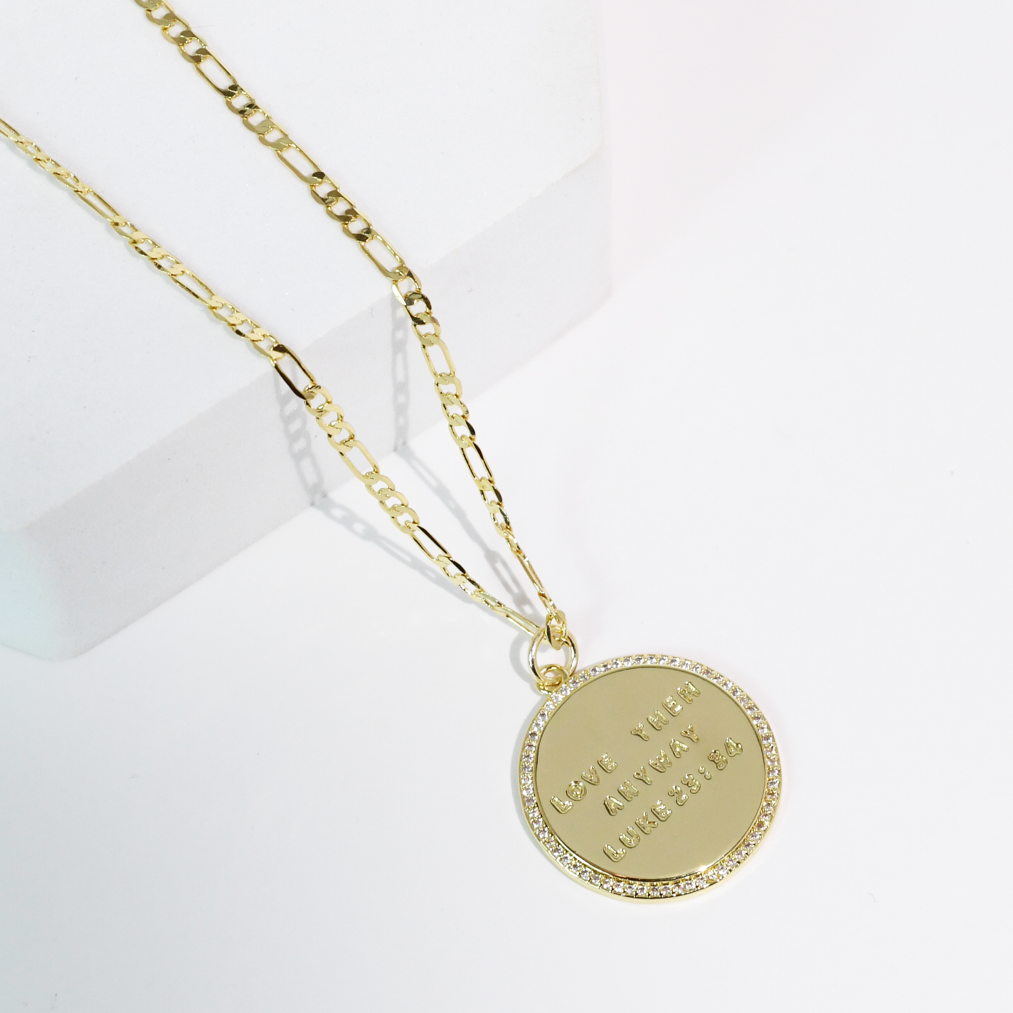 Luke 23:24 Gold Necklace
