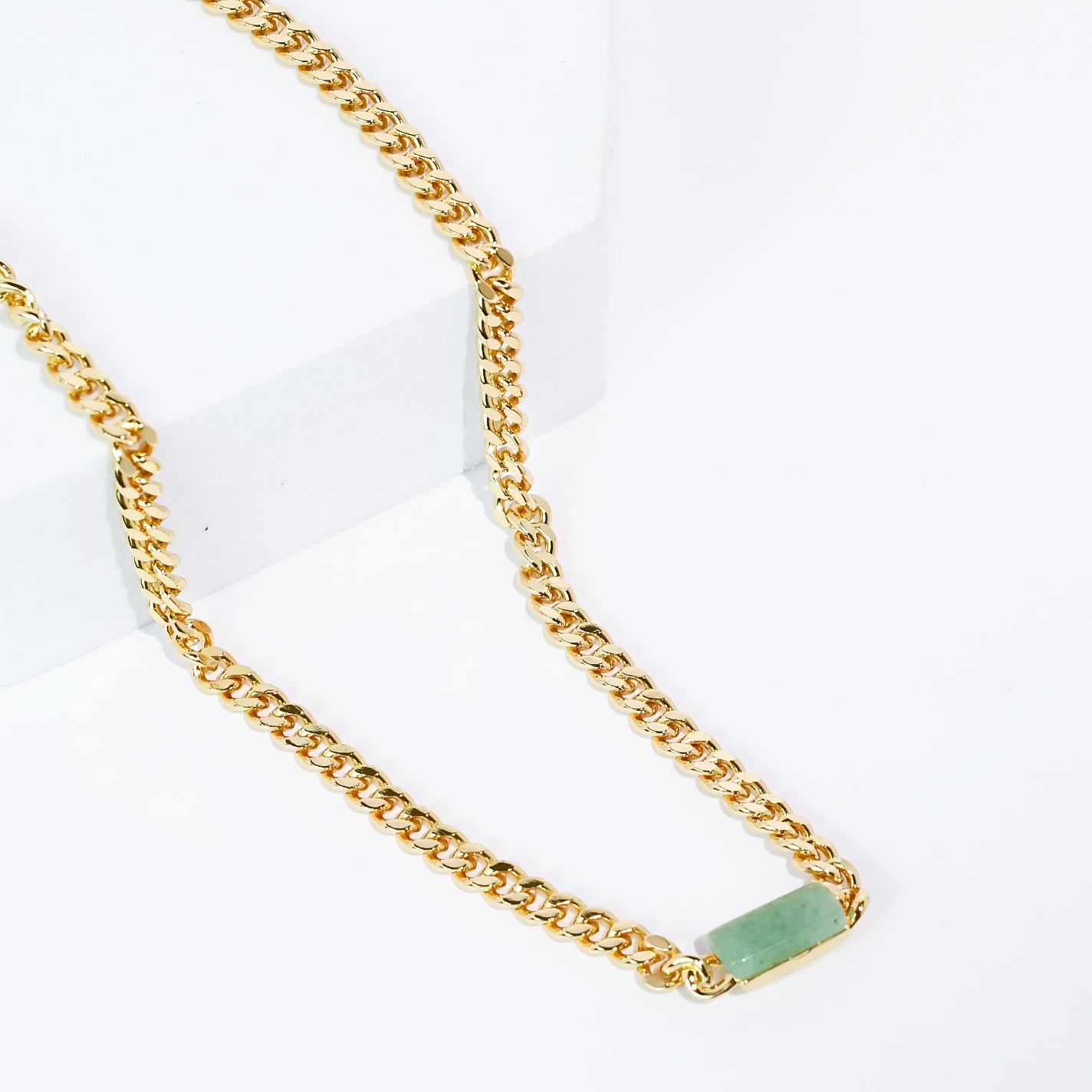 Luxe Green Bar Necklace