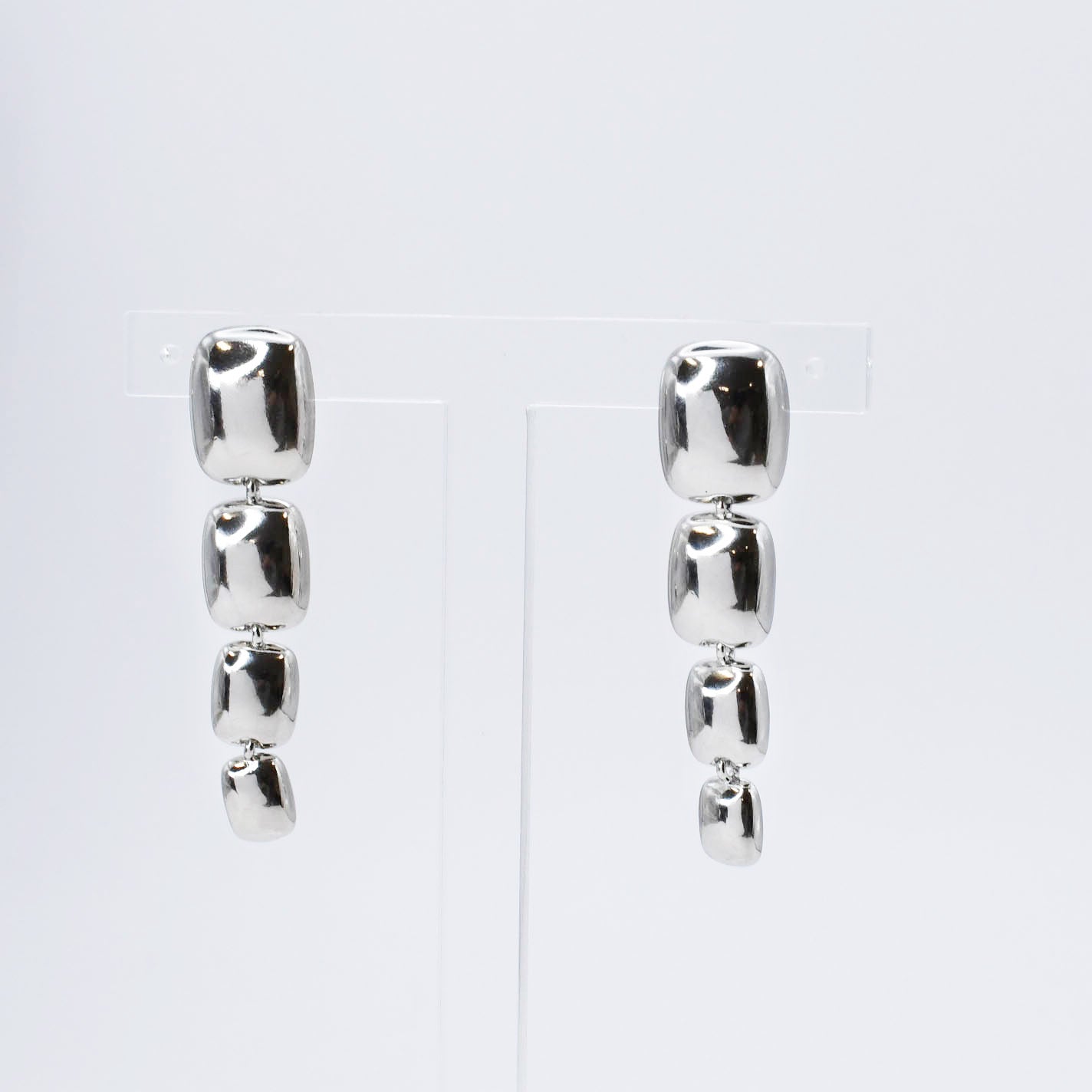 Majestic Drops Silver Earrings