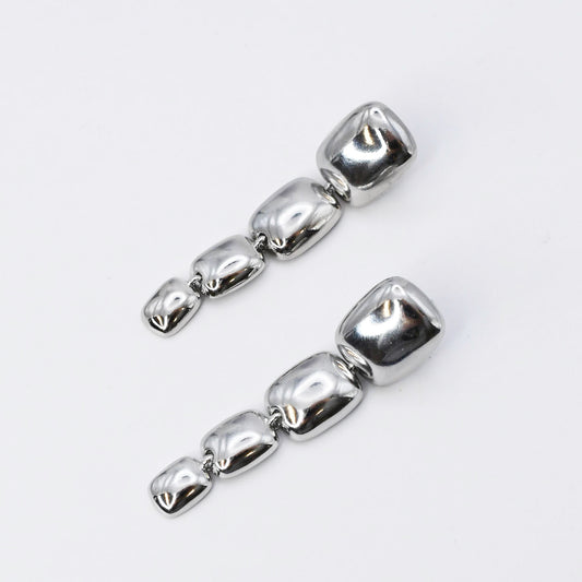 Majestic Drops Silver Earrings