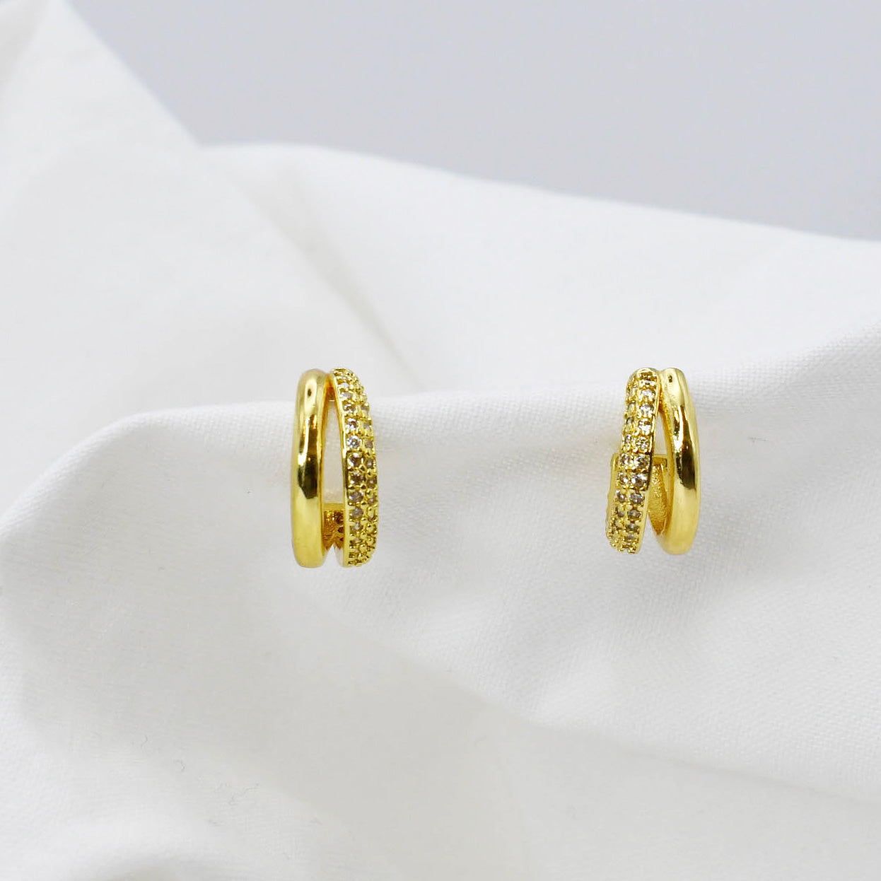 Mini Mirage Gold Hoop