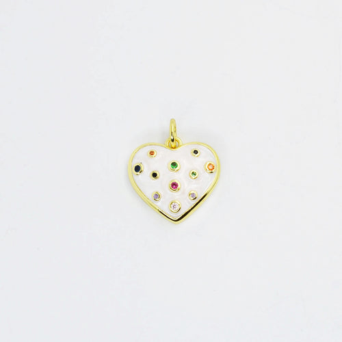 Multi Dot Heart Charm CH-177