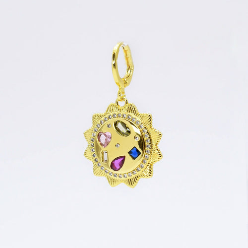 Multi Gem Sun Charm CH-104