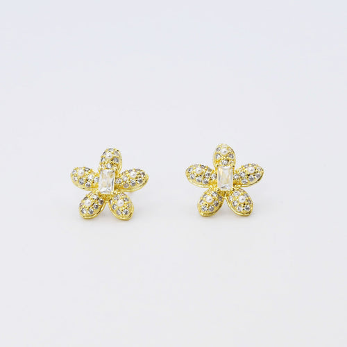 Pave Flower Stud