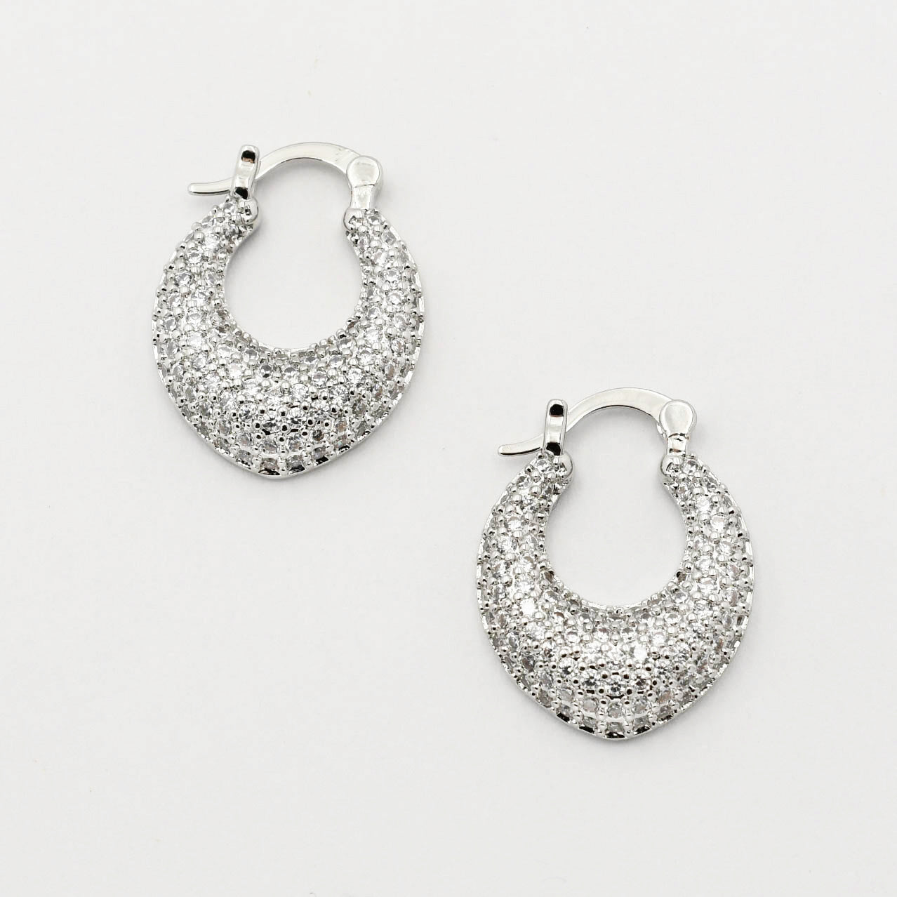 Pave Silver Loop