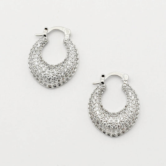 Pave Silver Loop