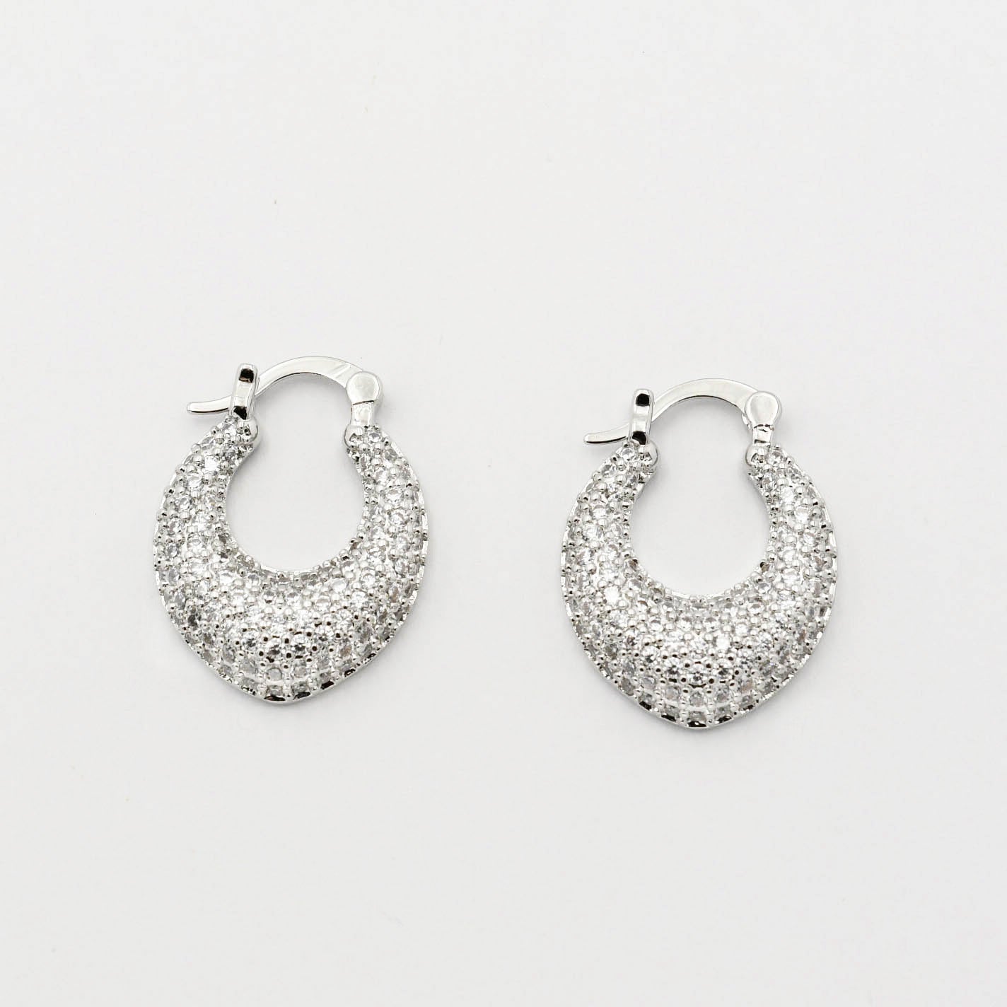 Pave Silver Loop