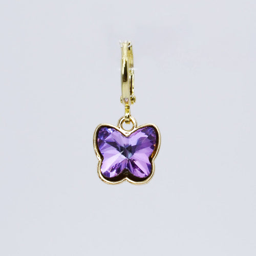 Petite Purple Chunky Butterfly Charm