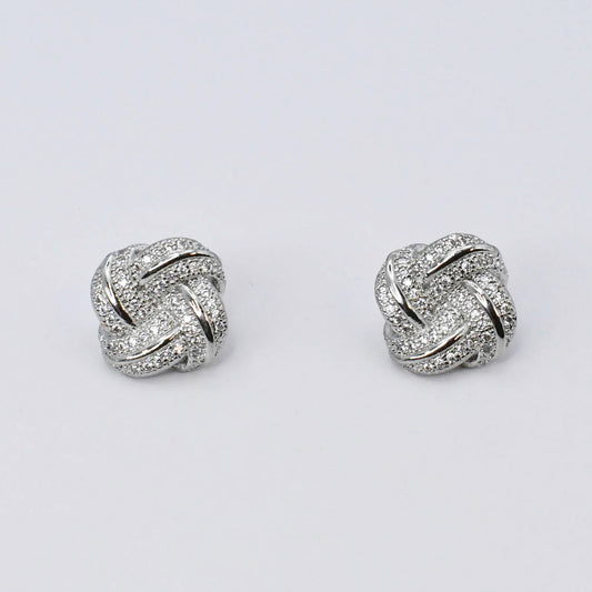 Rosette Studs Silver