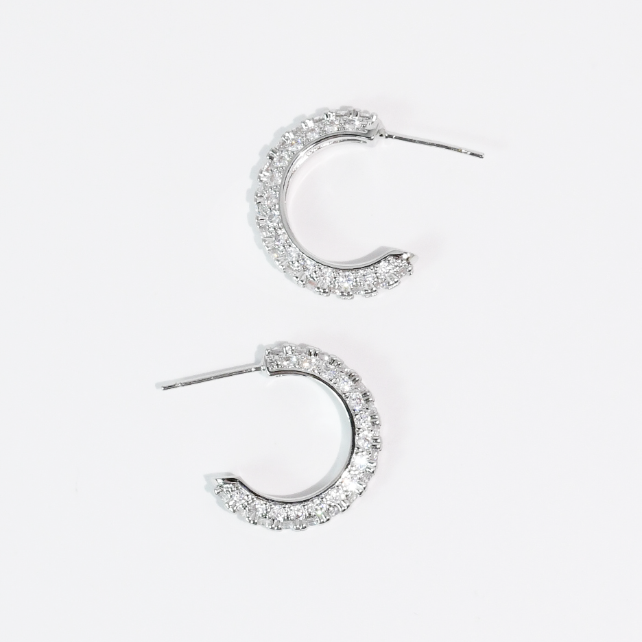 Shine On Silver Hoop