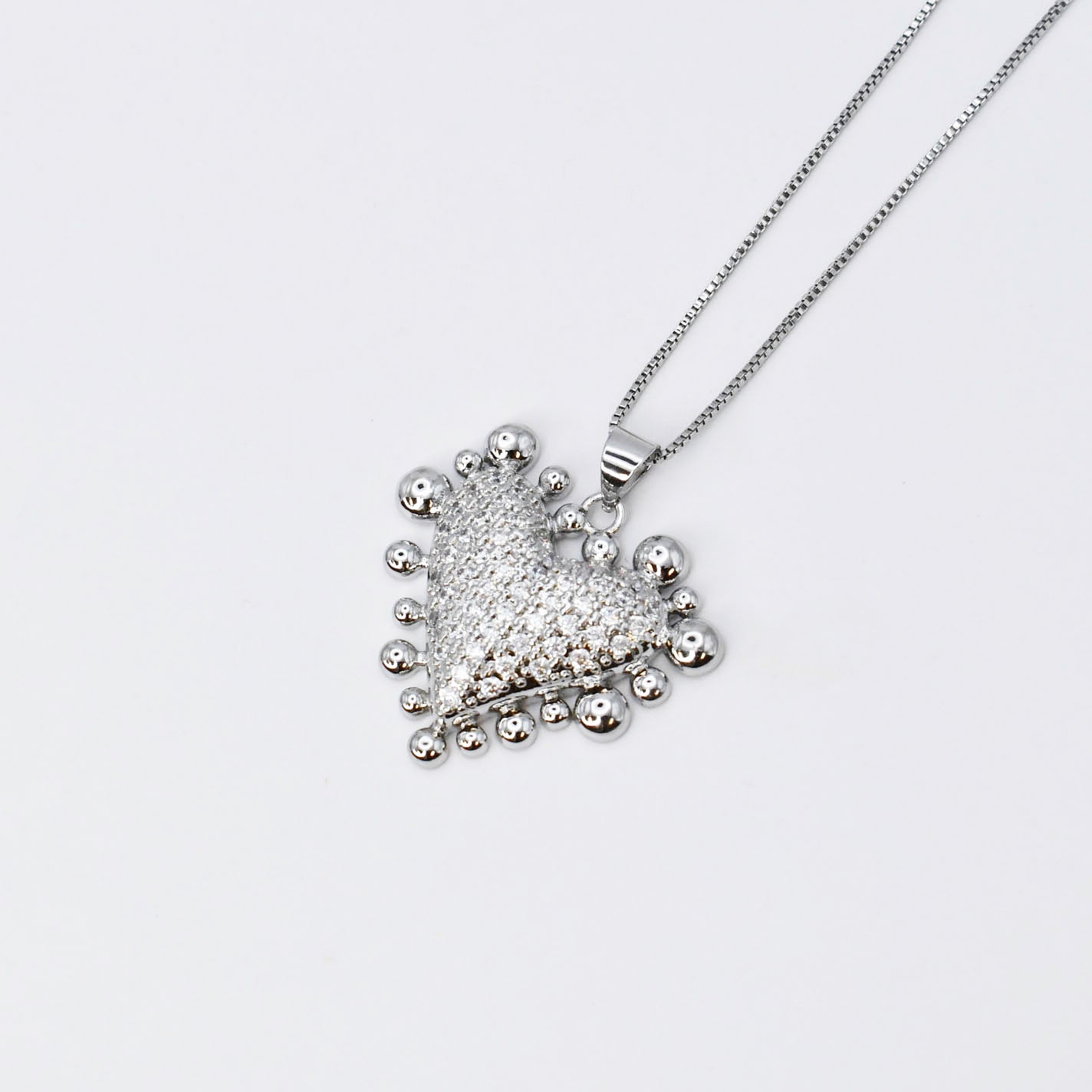 Shining Love Necklace Silver
