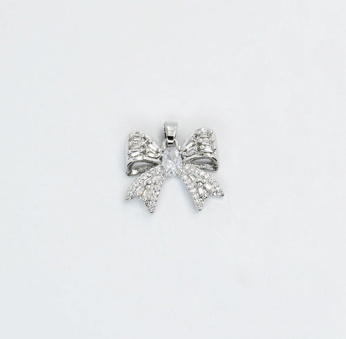 Silver Big Bow Charm CH-50