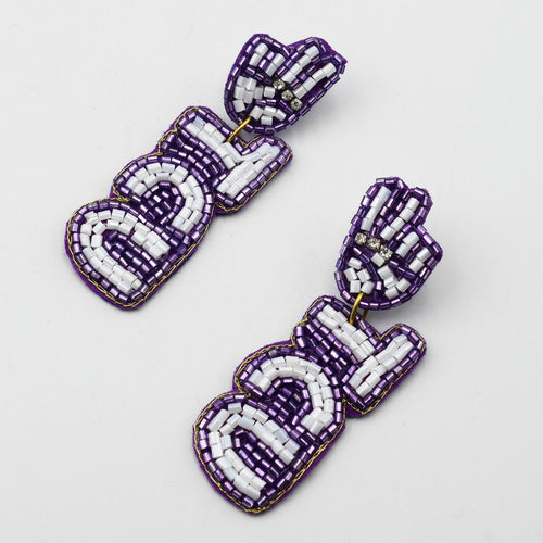 TCU Beaded Earrings