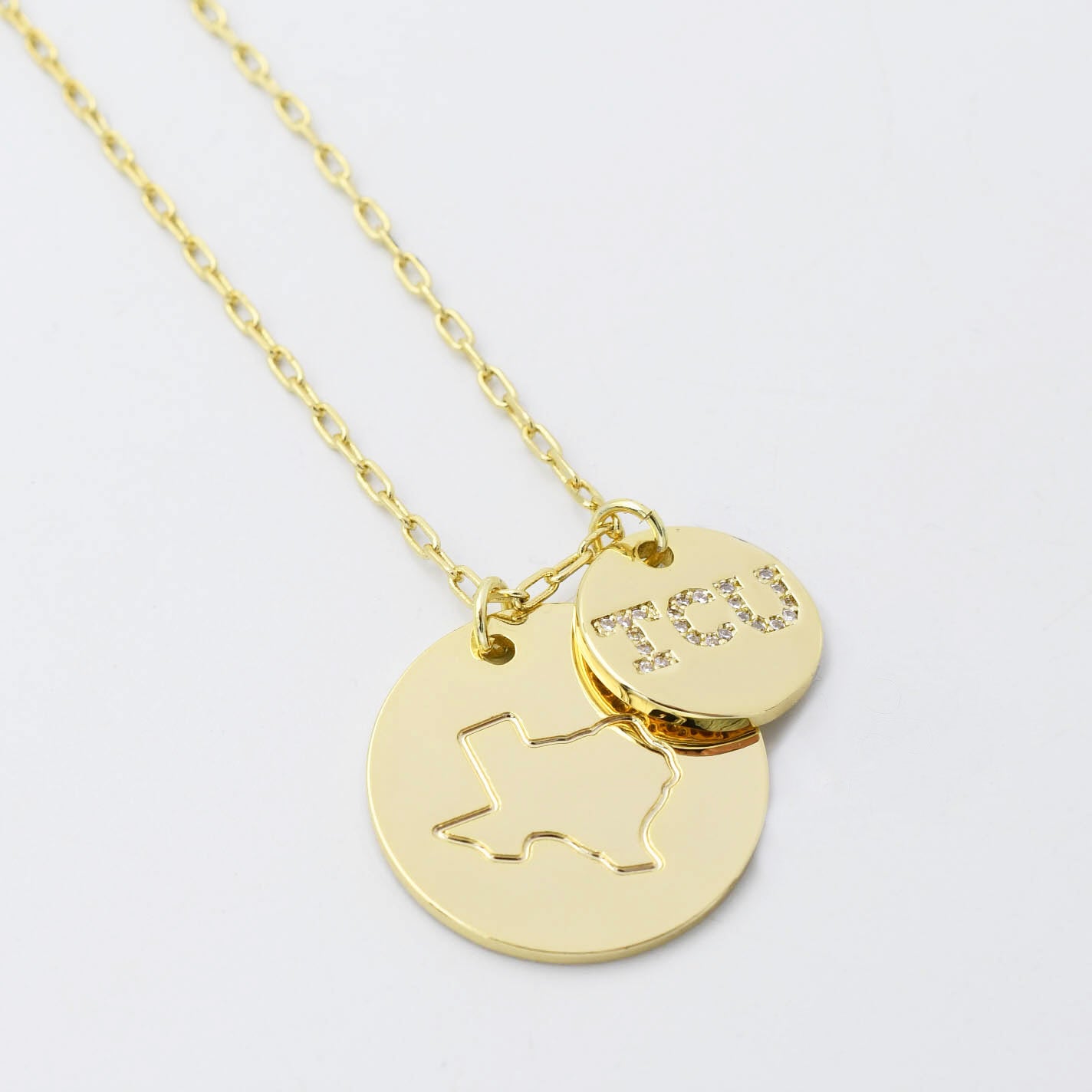 TCU Double Circle Necklace Gold T35