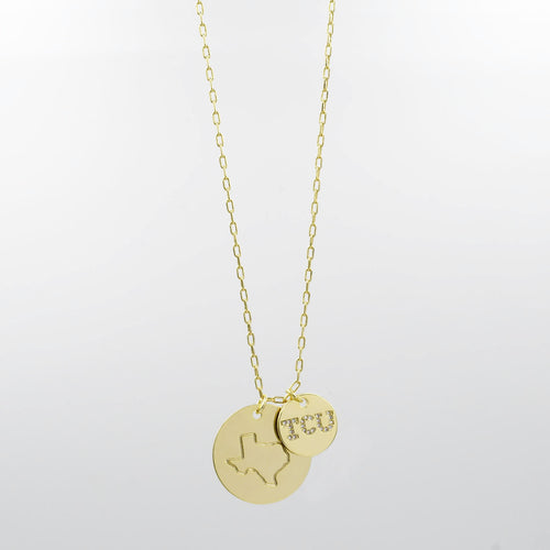 TCU Double Circle Necklace Gold T35