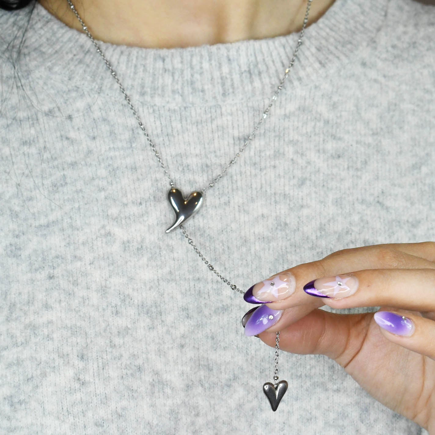 Two of a Kind Silver Necklace