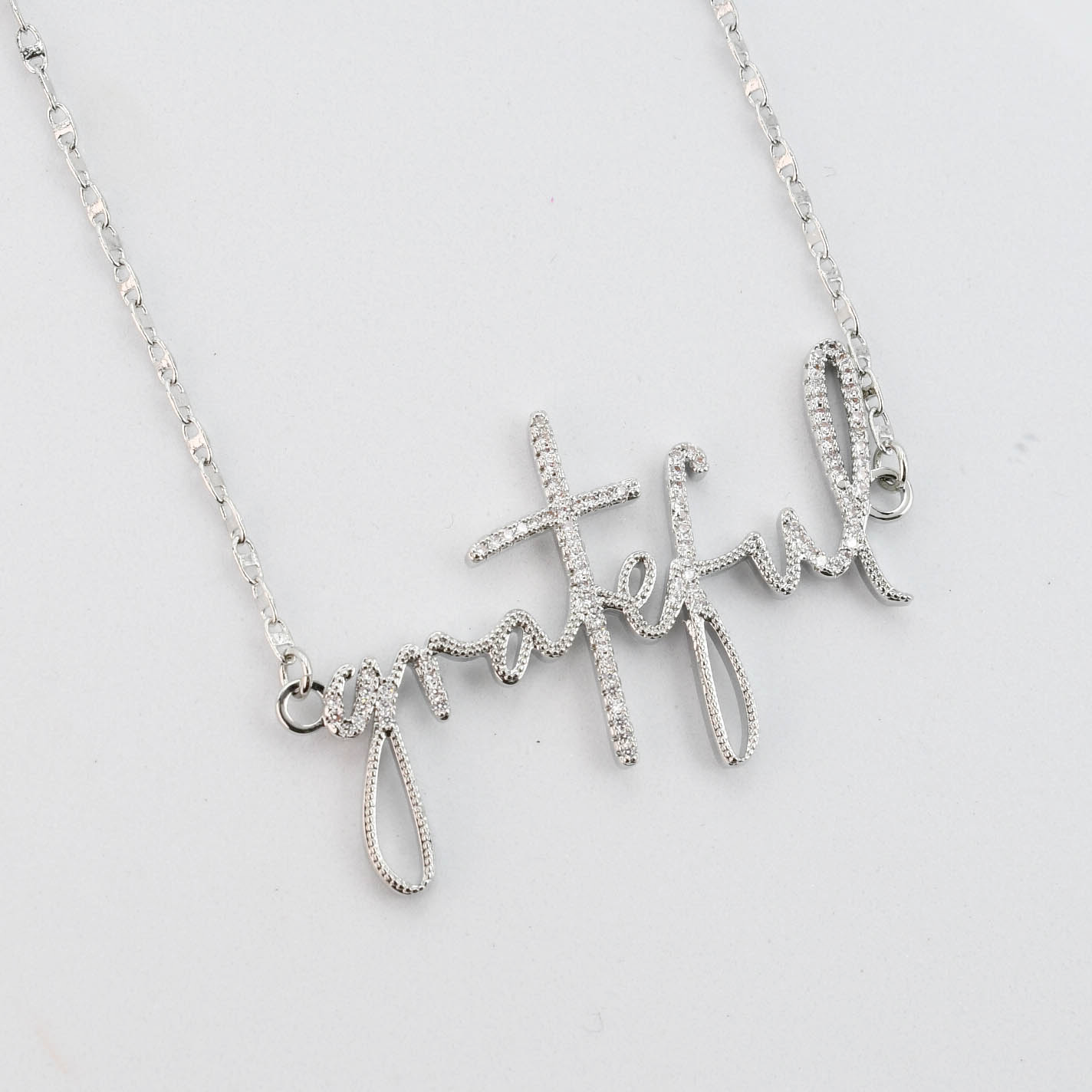 Grateful Silver Necklace I-45