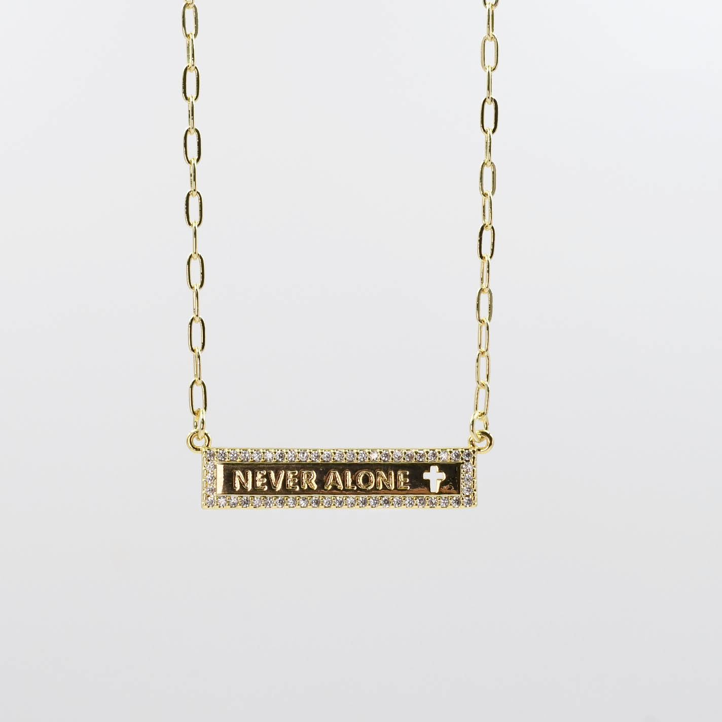 Never Alone Gold Necklace I-29