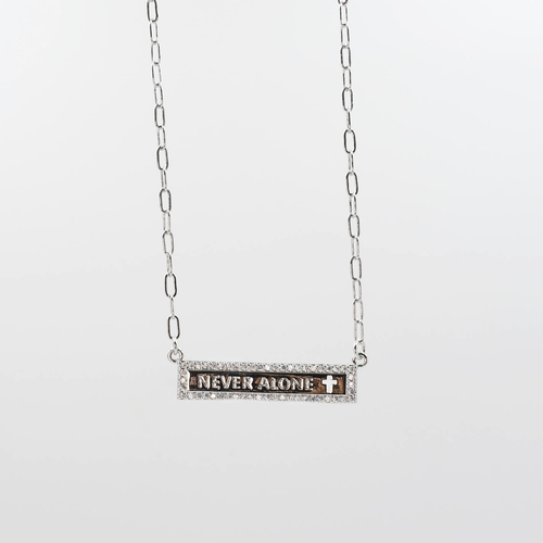 Never Alone Silver Necklace I-29