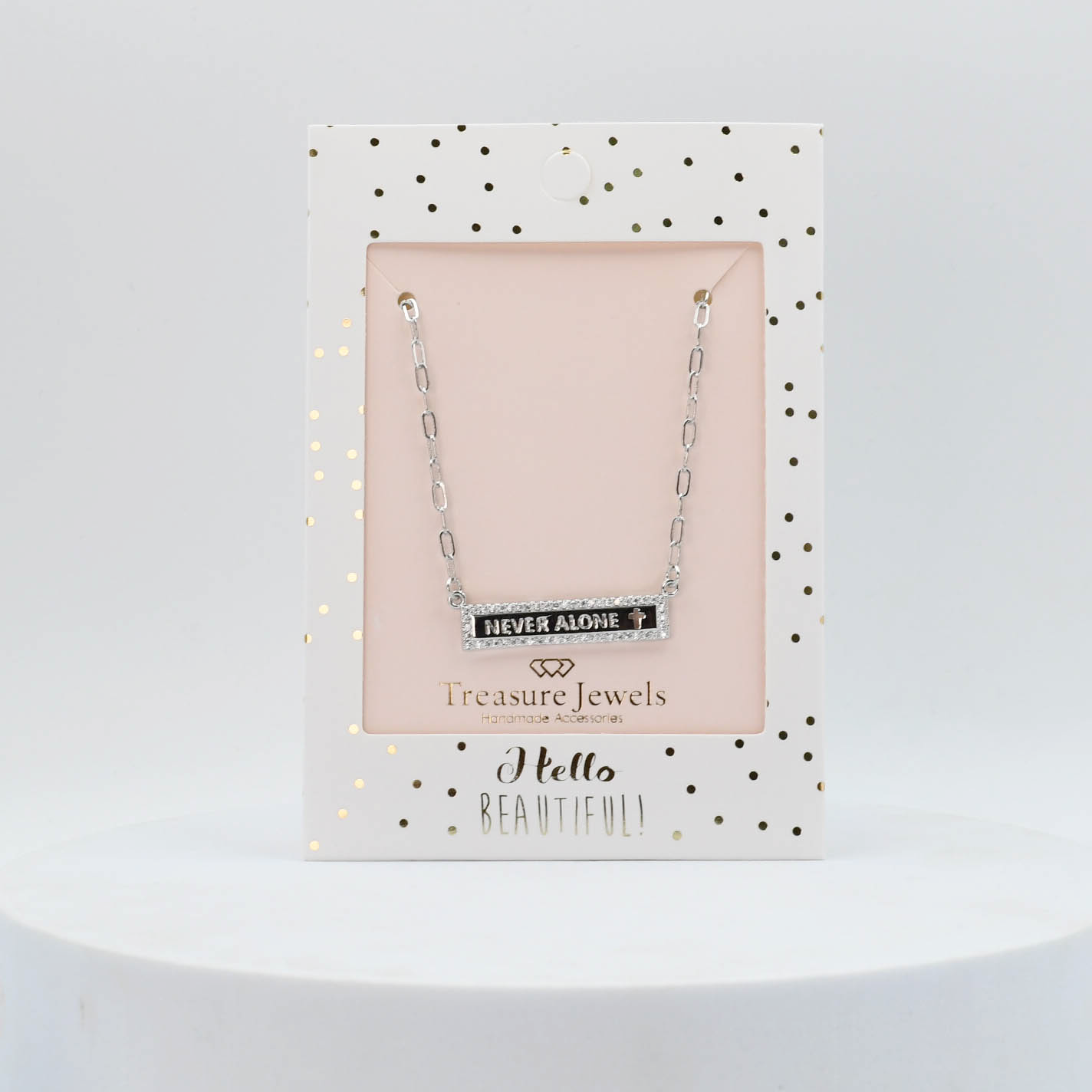 Never Alone Silver Necklace I-29