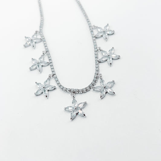 Multi Crystal star Silver