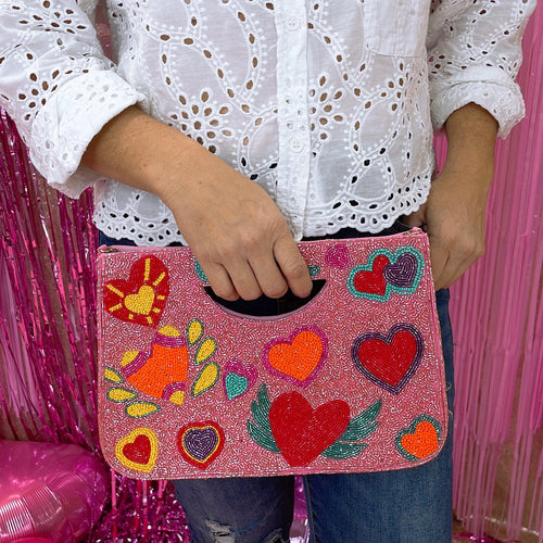 Wing heart purse