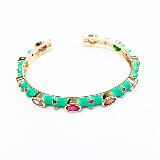 Rainbow Green Bangle