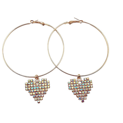 Dream Lover Heart Hoop Earring C14