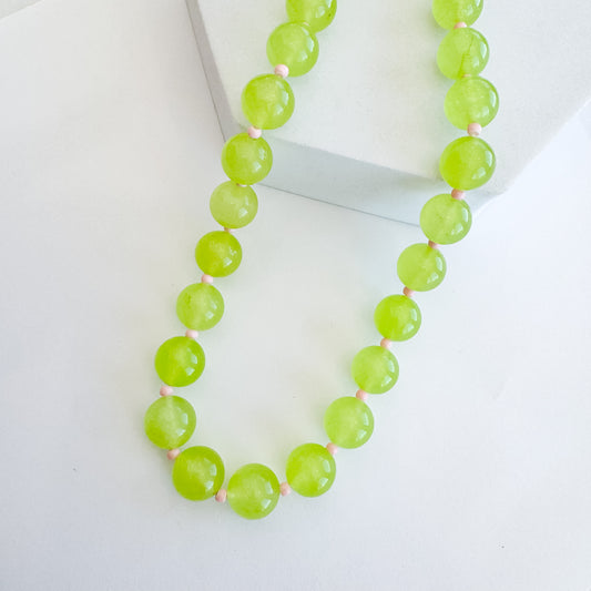 Love Big Green Necklace