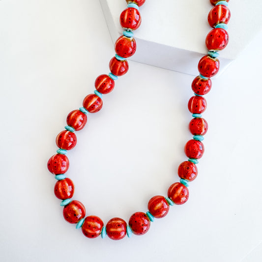Love big Red Necklace