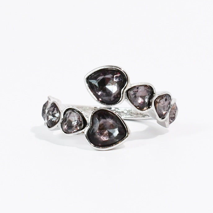 Smokey Twisted Crystal Ring