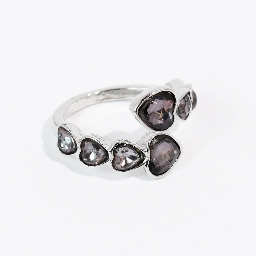 Smokey Twisted Crystal Ring