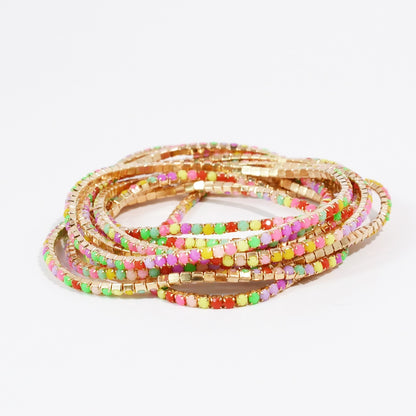Sparkle Neon Crystal Bracelet Set