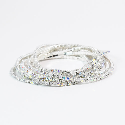 Crystal Silver  Bracelet Set