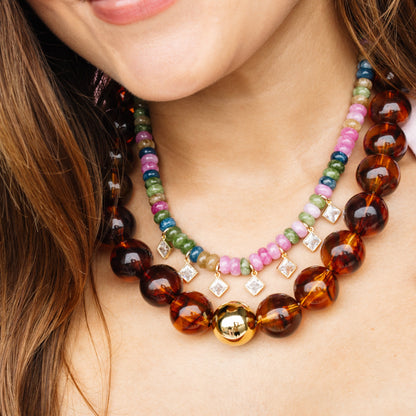 Candy Gem Charms Necklace
