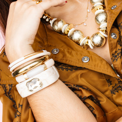 Waterproof The Socialite Bangle Set Beige