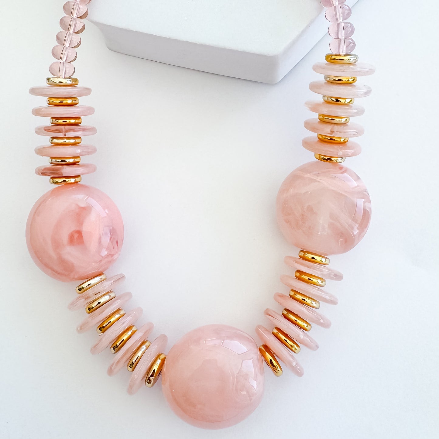 Round Top blush Necklace