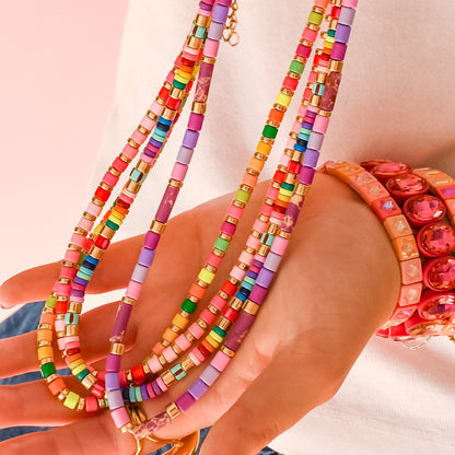 Rainbow Tile Necklace
