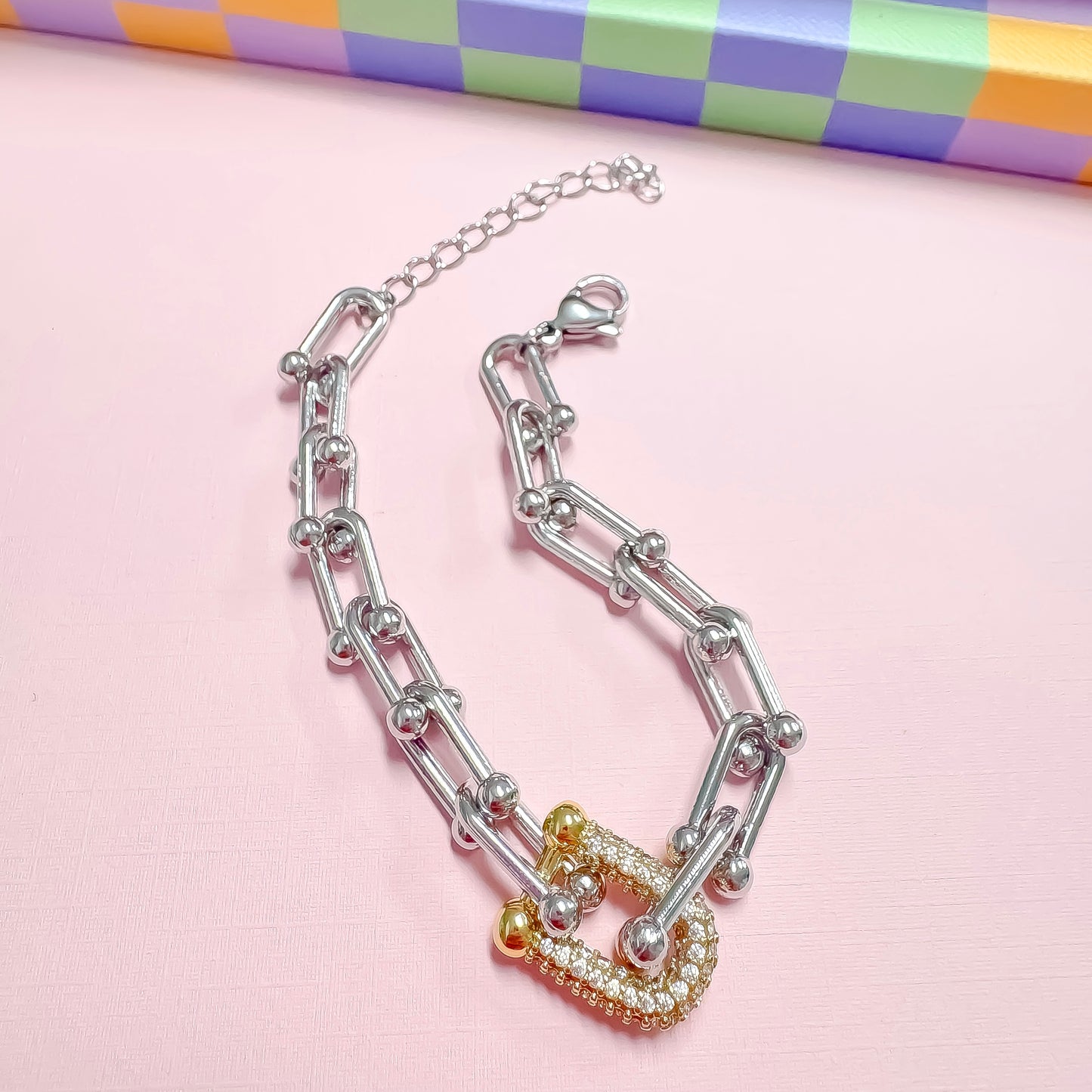 Lock It In Silver/Gold Bracelet