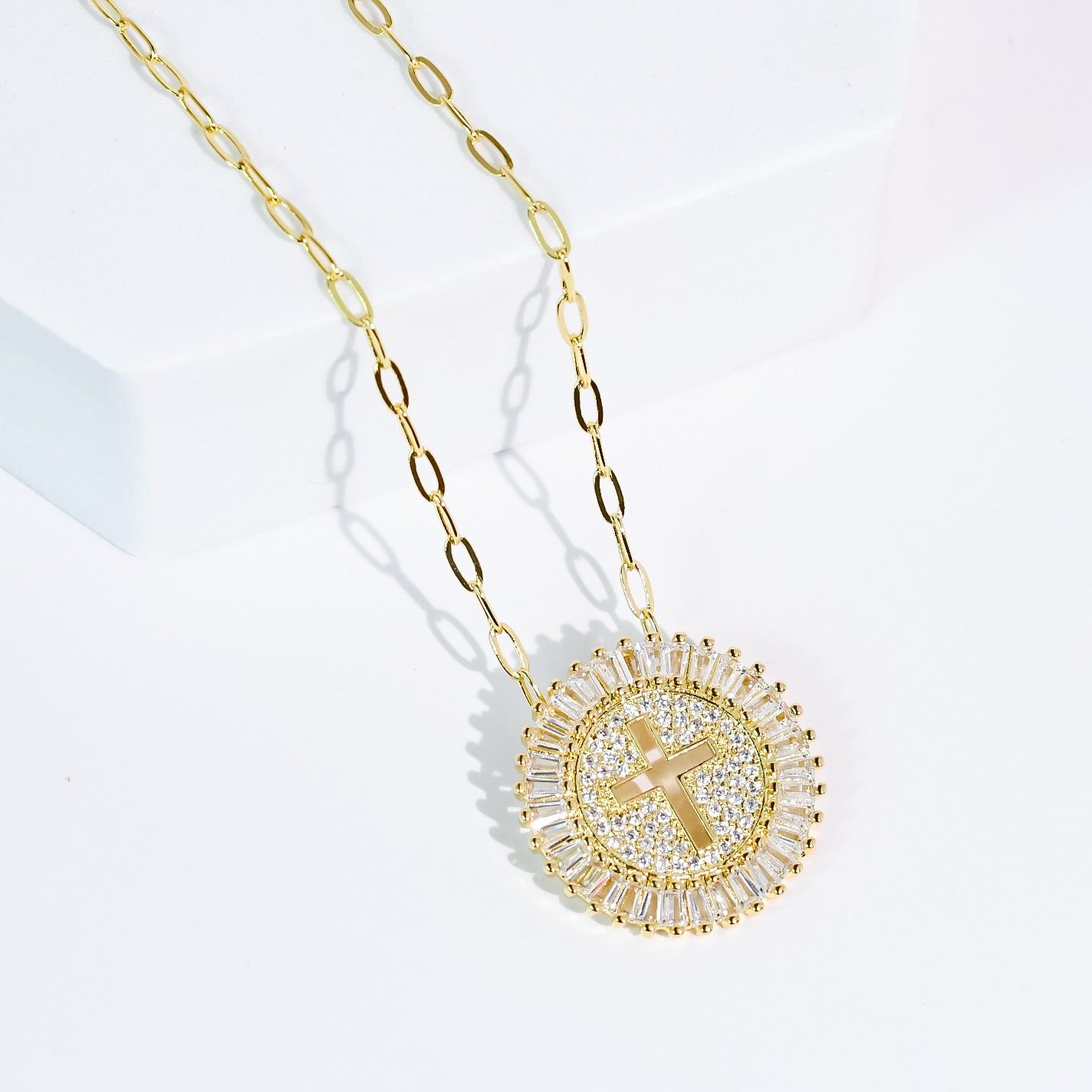 Grace Cross Gold Necklace