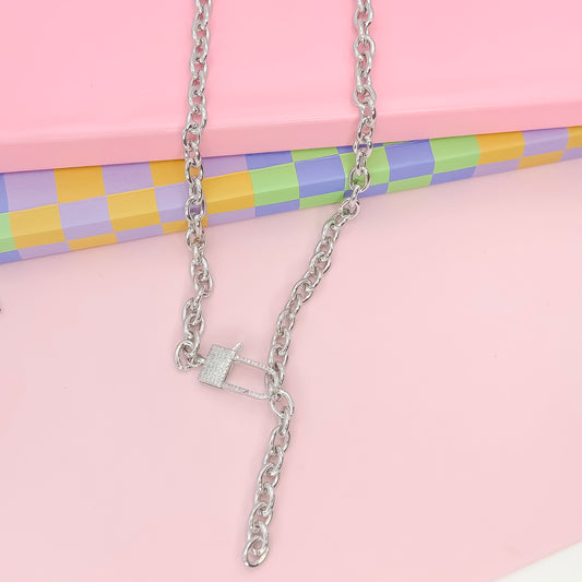 Bold Moves Chain Silver Necklace