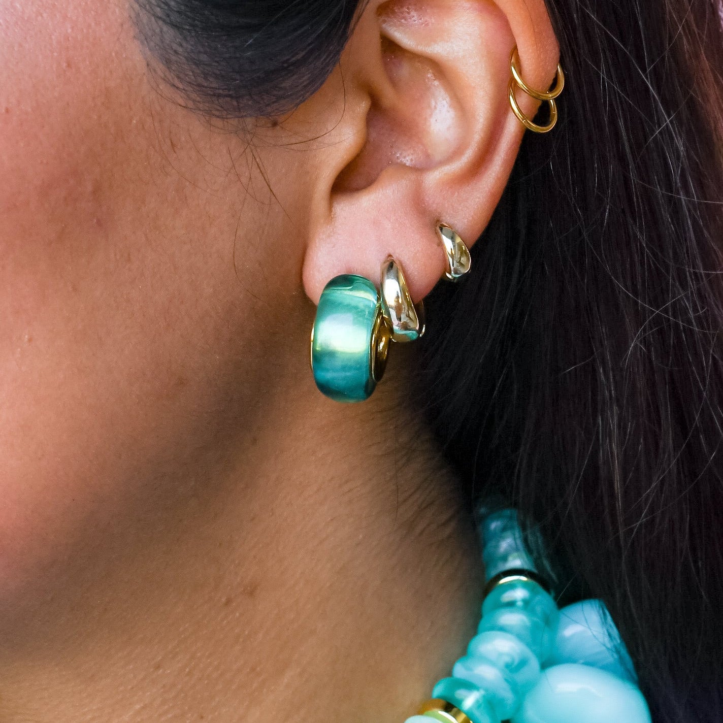 Candy Teal Hoop