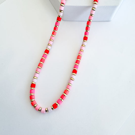 Pinks Tile Necklace