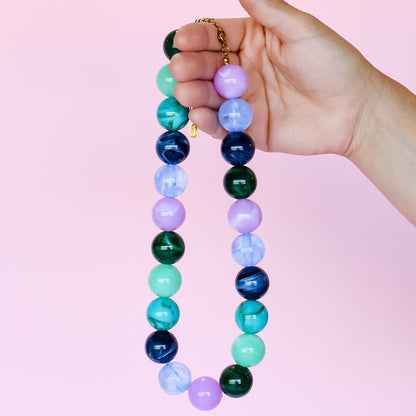 Pop of Joy Blue/Green/Purple Necklace