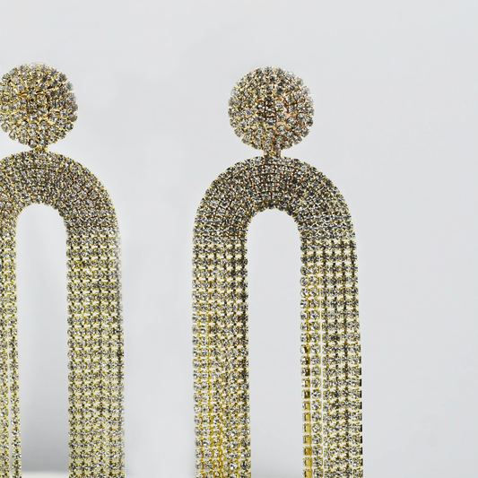 Colorful crystal statement earrings with multicolor beads and sparkling stones, waterproof earrings, tarnish free jewelry, hypoallergenic earrings for sensitive skin, 24k gold dainty earrings, handcrafted gemstone earrings, gold hoop earrings, boutique wholesale earrings, trendy gold jewelry, high quality jewelry gifts