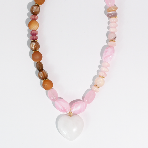 Babe Gemstone Heart Necklace