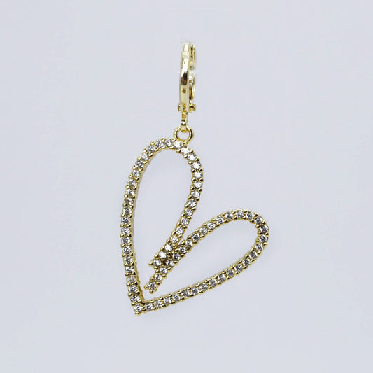 Big Tracing Heart Charm CH-376