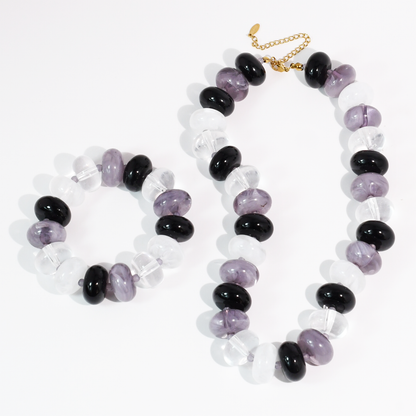 Black/Grey Sugar Bead Set